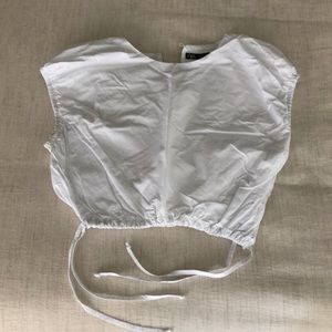 Zara white crop shirt